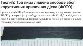 Osumnjičeni za korupciju
